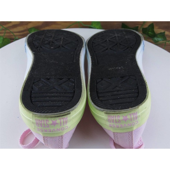 Converse All Star Size 4 Shoes Girls Youth Sneaker Pink Textile Lace Up - Picture 9 of 10